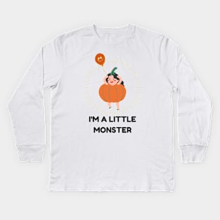 I am a little monster - Baby Halloween Kids Long Sleeve T-Shirt